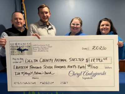Delta Animal Shelter receives Dr. Mary L. Cretens Funds
